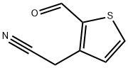 3-Thiopheneacetonitrile, 2-formyl- (9CI) Structure