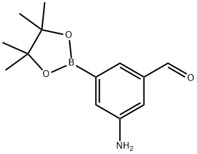 3-aMino-5-(4,4,5,5-tetraMethyl-1,3,2-dioxaborolan-2-yl)benzaldehyde 구조식 이미지