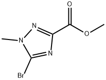 methyl 5-bromo-1-methyl-1H-1,2,4-triazole-3-carboxylate 구조식 이미지