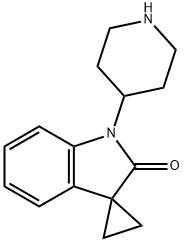 Spiro[cyclopropane-1,3'-[3H]indol]-2'(1'H)-one, 1'-(4-piperidinyl)- Structure