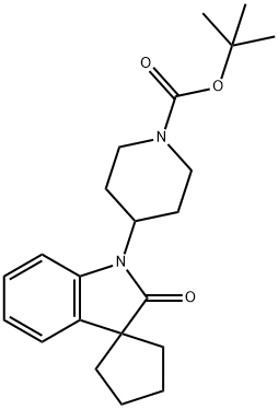 1-Piperidinecarboxylic acid, 4-(2'-oxospiro[cyclopentane-1,3'-[3H]indol]-1'(2'H)-yl)-, 1,1-diMethylethyl ester Structure