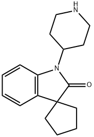 Spiro[cyclopentane-1,3'-[3H]indol]-2'(1'H)-one, 1'-(4-piperidinyl)- Structure