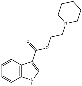 1-PIPERIDINYLETHYL-1H-INDOLE-3-CARBOXYLATE HYDROCHLORIDE Structure