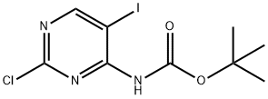 tert-butyl 2-chloro-5-iodopyriMidin-4-ylcarbaMate Structure