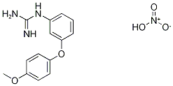1-(3-(4-Methoxyphenoxy)phenyl)guanidine nitrate Structure