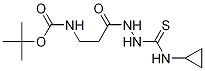 tert-Butyl 3-(2-(cyclopropylcarbamothioyl)hydrazinyl)-3-oxopropylcarbamate Structure