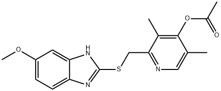 2-[[(6-Methoxy-1H-benziMidazol-2-yl)thio]Methyl]-3,5-diMethyl-4-pyridinol 4-Acetate 구조식 이미지