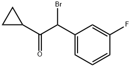 2-BroMo-1-cyclopropyl-2-(3-fluorophenyl)ethanone Structure