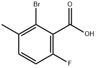 2-브로모-6-플루오로-3-메틸벤조산 구조식 이미지
