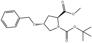 (2S,4R)-1-BOC-4-BENZYLOXY-PYRROLIDINE-2-DICARBOXYLIC ACID METHYL ESTER Structure