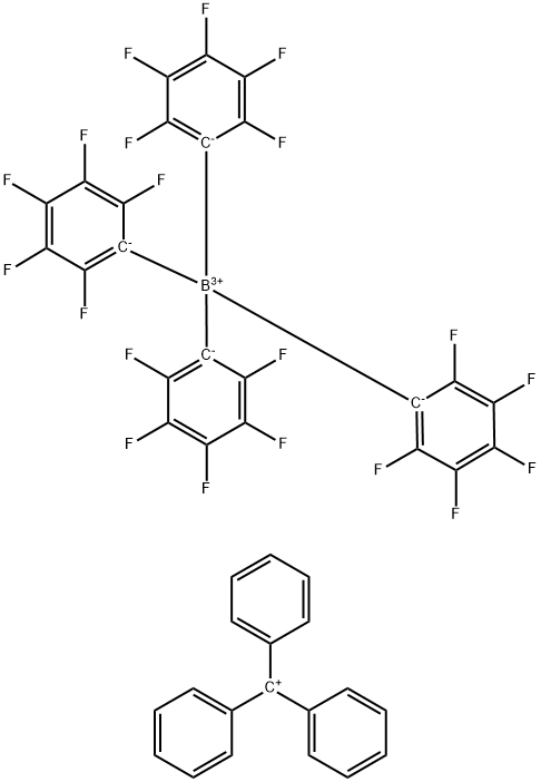 트리페닐메틸륨 테트라키스(펜타플루오로페닐)보레이트(1-) 구조식 이미지