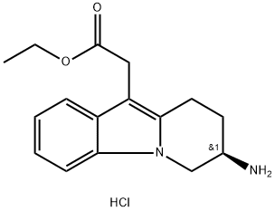 ethyl(R)-2-(7-amino-6,7,8,9-tetrahydropyrido[1,2-a]indol-10-yl)acetatehydrochloride Structure