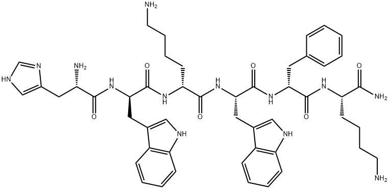 H-HIS-D-TRP-D-LYS-TRP-D-PHE-LYS-NH2 Structure