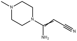 3-AMINO-3-(4-METHYLPIPERAZINO)ACRYLONITRILE 구조식 이미지