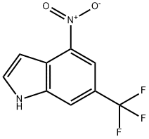 1H-Indole, 4-nitro-6-(trifluoroMethyl)- Structure