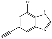 4-브로모-6-시아노-1H-벤즈이미다졸 구조식 이미지