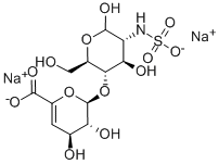 2-AMINOSULFONATE-2-DEOXY-4-O-(BETA-D-GLUCO-4-ENEPYRANOSYLURONIC ACID)-D-GLUCOSAMINE, 2NA 구조식 이미지