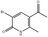 5-Acetyl-3-bromo-6-methyl-2(1H)-pyridinone Structure