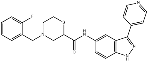1361482-20-3 4-[(2-Fluorophenyl)Methyl]-N-[3-(4-pyridinyl)-1H-indazol-5-yl]-2-thioMorpholinecarboxaMide