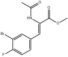 Methyl (2Z)-3-(3-bromo-4-fluorophenyl)-2-acetamidoprop-2-enoate 구조식 이미지