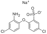 Sodium 2-amino-4,4'-dichlorodiphenylether-2'-sulfonate 구조식 이미지