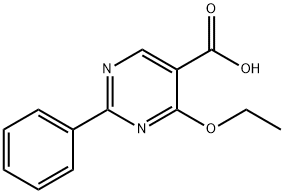 4-ETHOXY-2-PHENYL-5-PYRIMIDINECARBOXYLIC ACID 구조식 이미지
