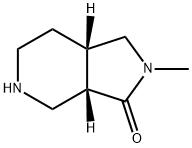 (3AS,7aS)-2-Methyl-octahydro-3H-pyrrolo[3,4-c]pyridin-3-one 구조식 이미지