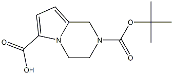 2-Boc-3,4-dihydro-1H-pyrrolo-[1,2-a]pyrazine-6-carboxylic acid Structure