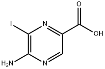 5-Amino-6-iodo-2-pyrazinecarboxylic acid Structure