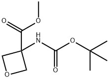 메틸3-(Boc-aMino)-3-옥세탄카복실레이트 구조식 이미지