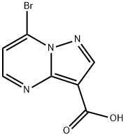 7-Bromopyrazolo[1,5-a]pyrimidine-3-carboxylic acid 구조식 이미지