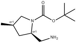 cis-1-Boc-2-aminomethyl-4-methylpyrrolidine Structure