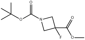 메틸1-Boc-3-플루오로아제티딘-3-카르복실레이트 구조식 이미지