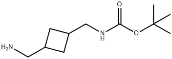 3-(aMinoMethyl)- cyclobutyl, 1-Boc-aMinoMethyl Structure