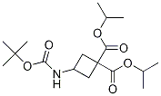 3-tert-ButoxycarbonylaMino-cyclobutane-1,1-dicarboxylic acid diisopropyl ester Structure