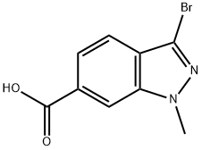 3-Bromo-1-methyl-1H-indazole-6-carboxylic acid 구조식 이미지
