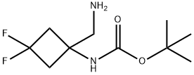 1-(Boc-amino)-3,3-difluorocyclobutane-1-methylamine Structure