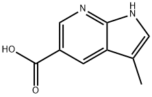 3-Methyl-7-azaindole-5-carboxylic acid 구조식 이미지
