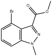 Methyl 4-bromo-1-methyl-1H-indazole-3-carboxylate 구조식 이미지