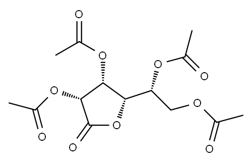 D-Gulono-1,4-lactone 2,3,5,6-Tetraacetate Structure