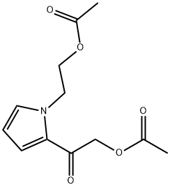 N-(2-아세톡시)에틸-2-(2-아세톡시)아세토피롤 구조식 이미지