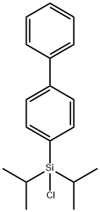 BIPHENYLDIISOPROPYLSILYL CHLORIDE 구조식 이미지