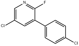 5-chloro-3-(4-chlorophenyl)-2-fluoropyridine Structure