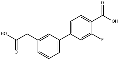 3-(4-Carboxy-3-fluorophenyl)phenylacetic acid Structure