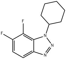 1-Cyclohexyl-6,7-difluoro-1,2,3-benzotriazole Structure