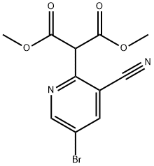 1,3-DiMethyl 2-(5-broMo-3-cyanopyridin-2-yl)propanedioate Structure