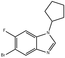 5-BroMo-1-cyclopentyl-6-fluorobenziMidazole Structure