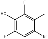 4-브로모-2,6-디플루오로-3-메틸페놀 구조식 이미지