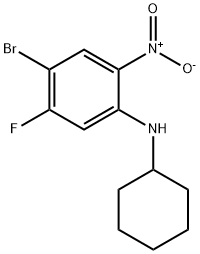 4-BroMo-N-cyclohexyl-5-fluoro-2-nitroaniline Structure