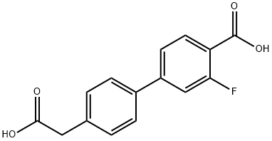 4-(3-Fluoro-4-carbonylphenyl)phenylacetic acid Structure